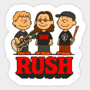 Rush Band Charlie Brown Mashup (BRIGHT) Sticker
